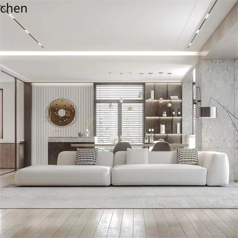 Tech Office Reception - DSA Simple Minimalist L-Shaped Corner Living
