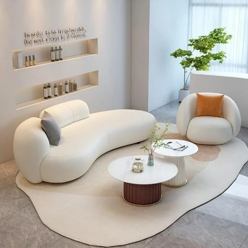 Nordic White Tech Fabric Sofa  - đánh giá và giá Tech Office Reception